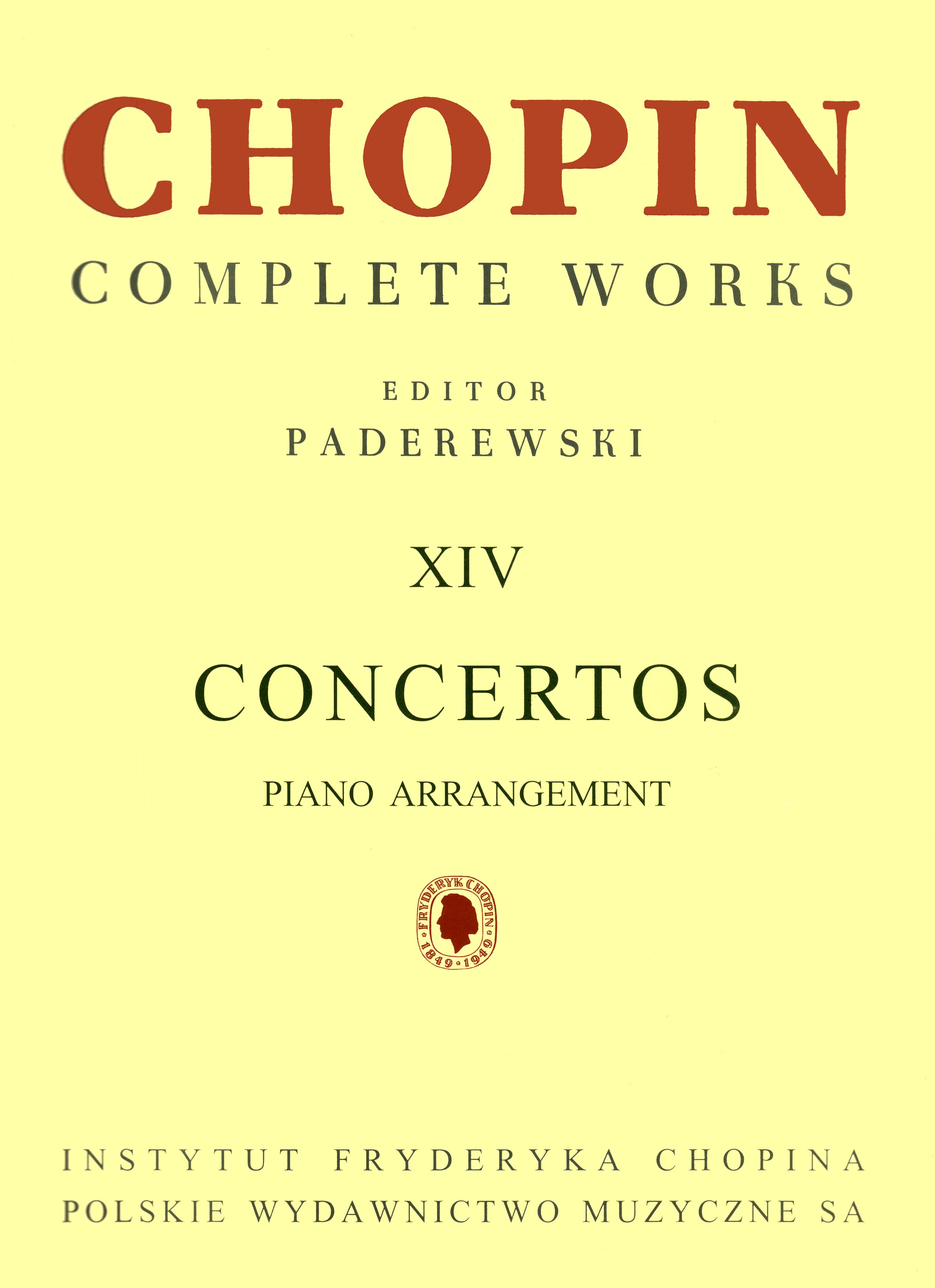 CHOPIN F. - CONCIERTOS (2) PADEREWSKI - OP.11/21