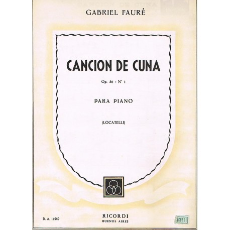 FAURE G. - CANCION DE CUNA - OP.56 Nº1