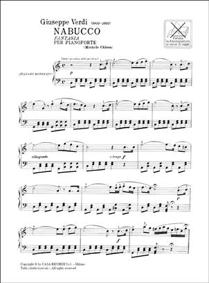VERDI G. - FANTASIA DE NABUCCO -PIANO