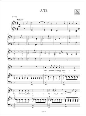 PUCCINI G. - COMPOSICIONES VOCALES DE CAMARA
