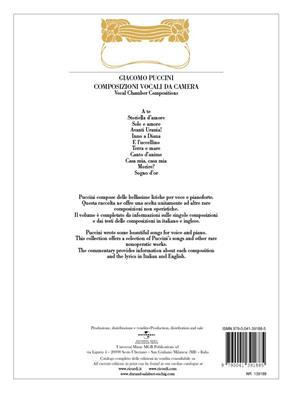 PUCCINI G. - COMPOSICIONES VOCALES DE CAMARA