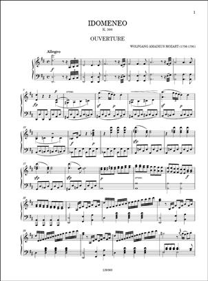 MOZART W.A. - IDOMENEO KV. 366 CANTO Y PIANO -