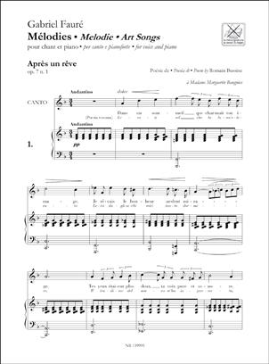 FAURE G. - MELODIAS Y CANCIONES +CD
