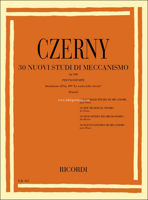 CZERNY C. - ESTUDIOS DE MECANISMO - OP.849