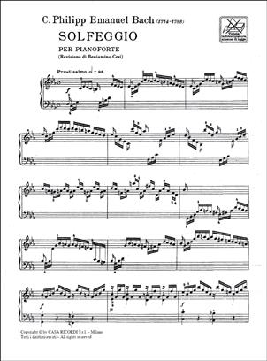 BACH C.P.E. - SOLFEGGIETTO -