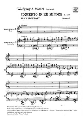 MOZART W.A. - CONCIERTO Nº20 RE m - KV.466