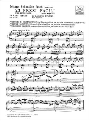 BACH J.S. - PIEZAS FACILES (23) (+CD) -