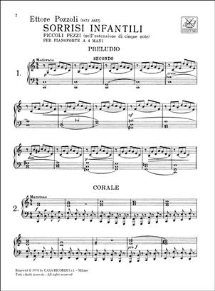 POZZOLI E. - SORRISI INFANTILE - (P 4MANOS)
