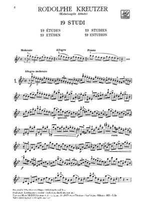 KREUTZER R. - ESTUDIOS (19) -