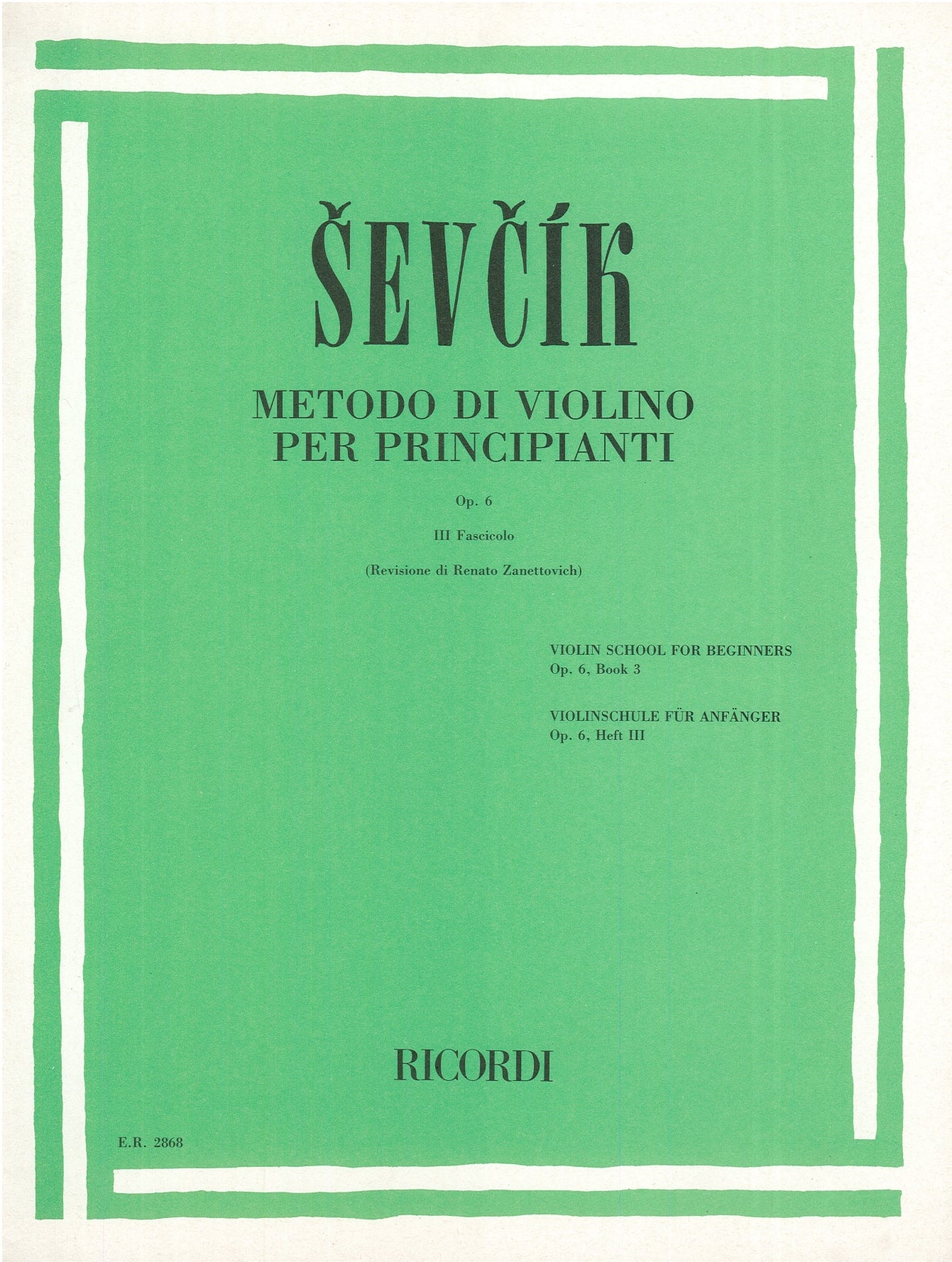 SEVCIK O. - ESCUELA DE PRINCIPIANTES V.3 - OP.6