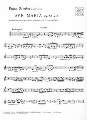 SCHUBERT F. - AVE MARIA - OP.52 Nº6