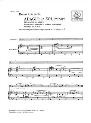ALBINONI T. - ADAGIO SOL m -
