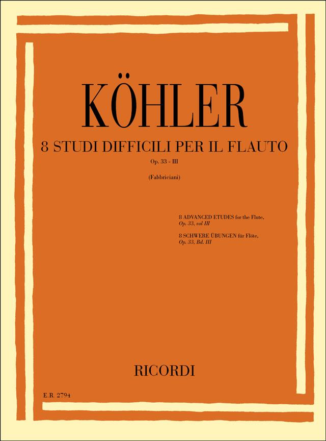 KOHLER E. - ESTUDIOS AVANZADOS (8) - OP.33 Nº3