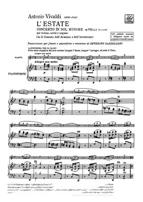 VIVALDI A. - CONCIERTO SOL m OP.8 Nº2 VERANO - RV.315