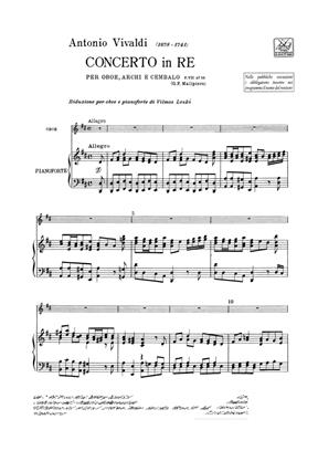 VIVALDI A. - CONCIERTO OBOE RE M F VII/10 - OP.39 Nº7