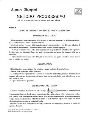 GIAMPIERI A. - METODO PROGRESIVO V.1 (SISTEMA BOEHM) -