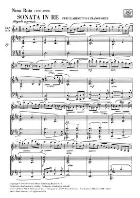 ROTA N. - SONATA RE -CLARINETE