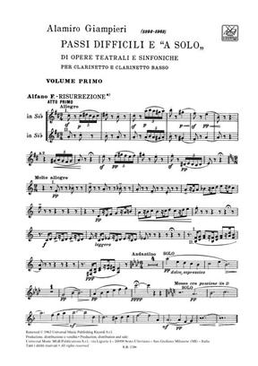 GIAMPIERI A. - PASAJES DIFICILES Y SOLOS V.1 -