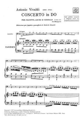 VIVALDI A. - CONCIERTO DO M F.VIII 9 - OP.57 Nº2 (FG/P)
