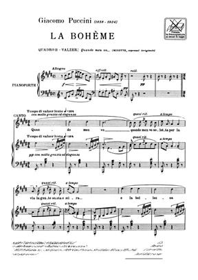 PUCCINI G. - QUANDO MEN VO SOLETTA PER LA VIA     SOP -