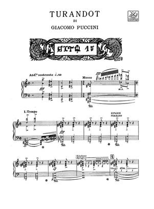 PUCCINI G. - TURANDOT -  CANTO Y PIANO