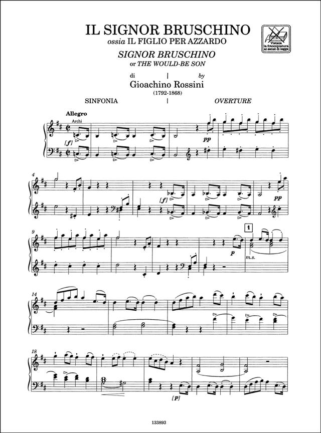 ROSSINI G. - IL SIGNOR BRUSCHINO - ED. CRITICA
