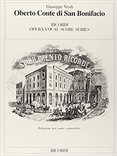VERDI G. - OBERTO CONTE DI SAN BONIFACIO - (CANTO Y PIANO)