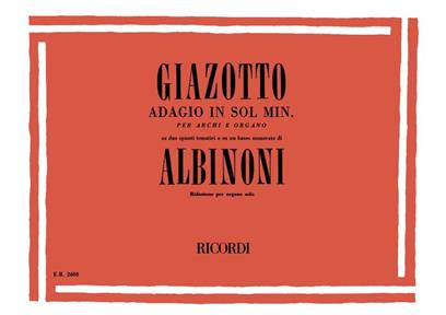 ALBINONI T./ GIAZOTTO - ADAGIO SOL m (ORGANO)