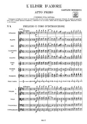 DONIZETTI G. - ELISIR D´AMORE -(FULL SCORE)