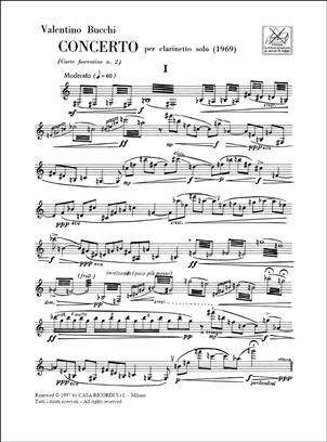 BUCCHI V. - CONCIERTO PARA CLARINETE SOLO -