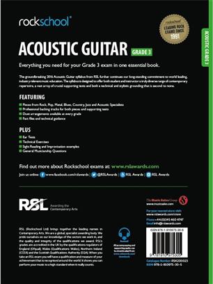 ROCKSCHOOL ACOUSTIC GUITAR GRADE 3 (hasta 2020) ( DESCARGABLE)