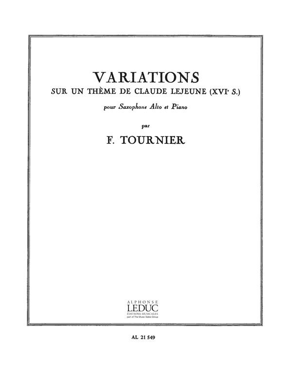 TOURNIER F.- VARIACIONES SOBRE TEMA DE LEJEUNE (SIGLO XVI)
