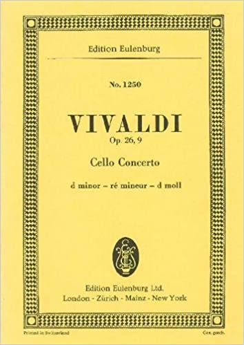 VIVALDI A. - CONCIERTO REm op. 26/9 RV 406/481 VIOLONCHELO Y CUERDAS