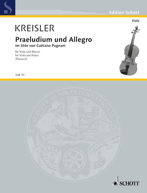 KREISLER F. - PRELUDIO Y ALLEGRO AL ESTILO DE PUGNANI -