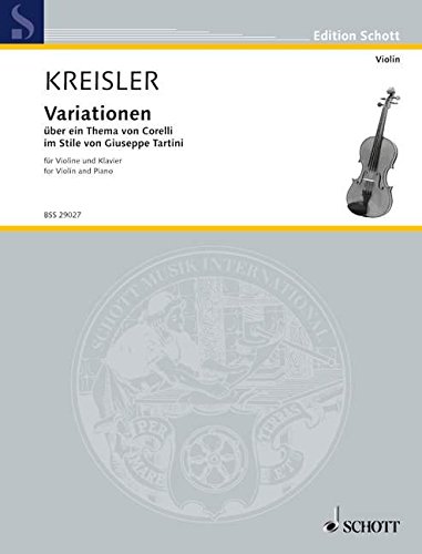KREISLER F. - VARIACIONES TEMA CORELLI,ESTILO TARTINI -