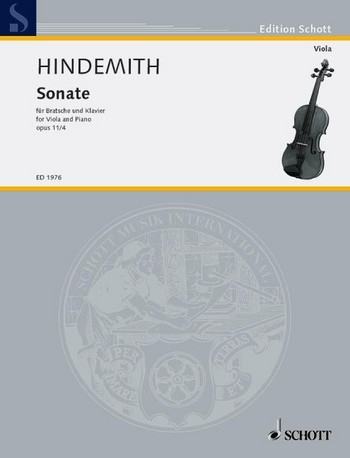 HINDEMITH P. - SONATA - OP.11 Nº4 VIOLA Y PIANO
