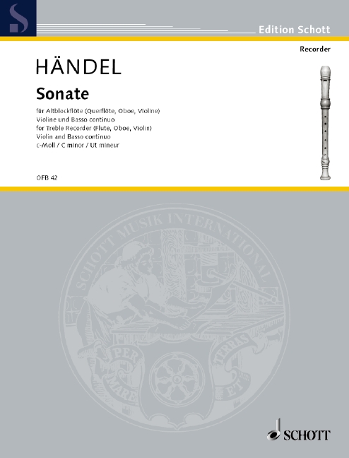 HANDEL G.F. - SONATA DO m               FA(FL/OB/V)/VP -