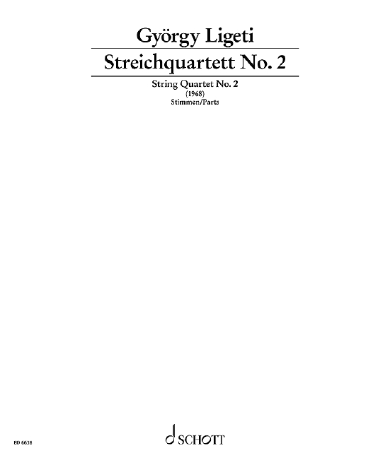 LIGETI G. - CUARTETO Nº2 (PT)               2V/VA/VC -