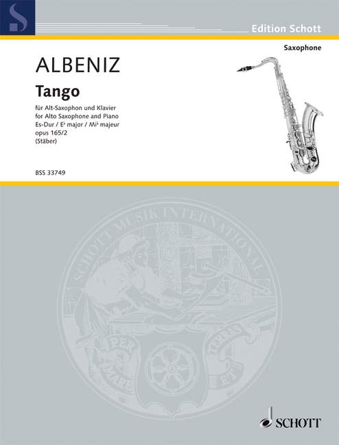 ALBENIZ I. - TANGO DE ESPAÑA (SAXO/ P) - OP.165 Nº2