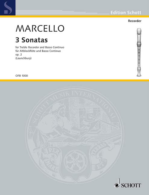 MARCELLO B. - SONATAS  (3)- OP.2 Nº9,11,12