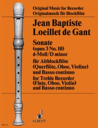 LOEILLET J.B. - SONATA RE m - OP.3 Nº10