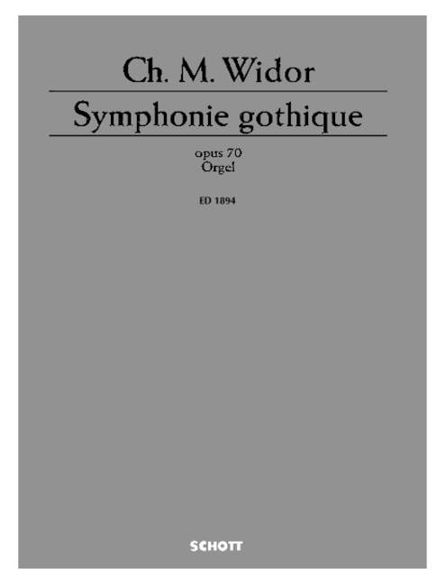 WIDOR CH.M. - SINFONIA GOTICA - OP.70