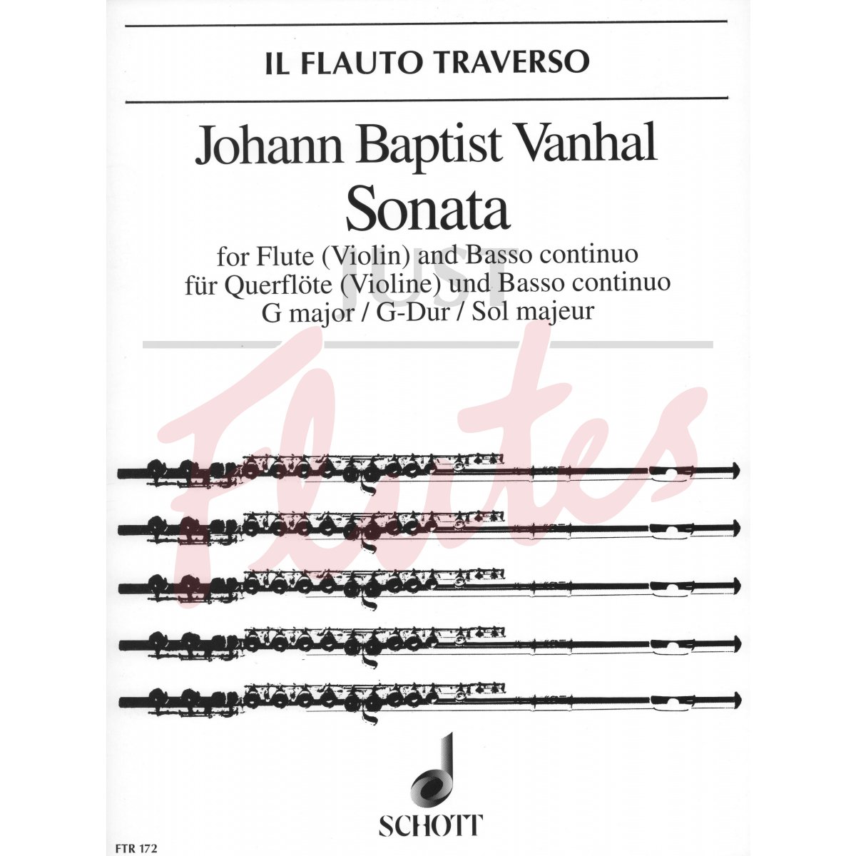 VANHAL J.B. - SONATA SOL M (FLAUTA O VIOLIN Y PIANO)