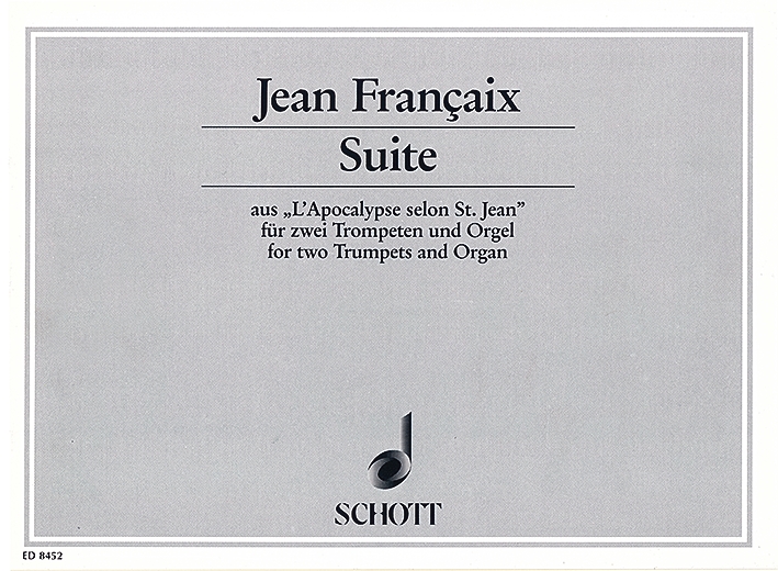 FRANCAIX J. - SUITE DEL APOCALIPSE SEGUN SAN JUAN 2TPO -