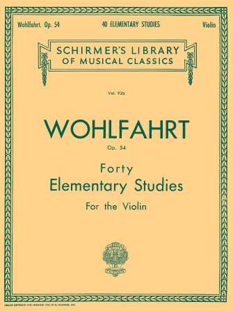 WOHLFAHRT F. - ESTUDIOS ELEMENTALES (40) - OP.54