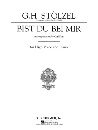 BACH J.S. - BIST DU BEI MIR (HIGH) (ALEMAN/INGLES) -