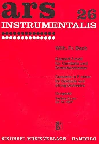 BACH W.F. - CONCIERTO FA m PIANO Y ORQUESTA