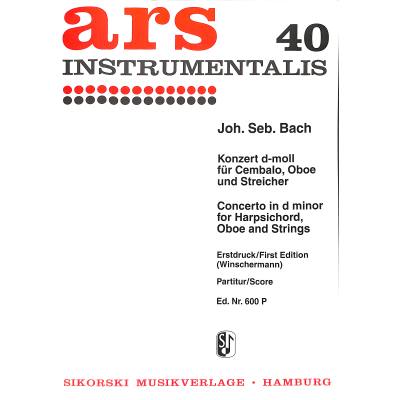 BACH J.S. - CONCIERTO REm BWV.1059R OBOE Y CEMBALO