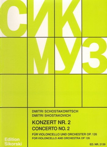 SHOSTAKOVICH D. - CONCIERTO Nº2  - OP.126 -VIOLONCHELO Y PIANO