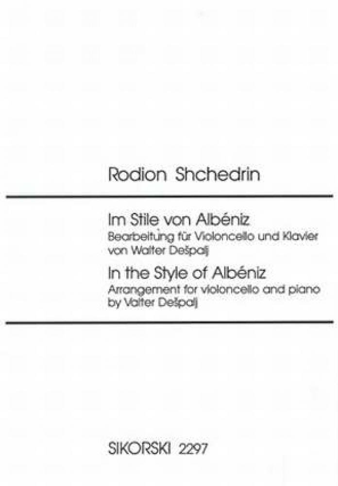 SHCHEDRIN R. - AL ESTILO DE ALBENIZ  (V/CP)